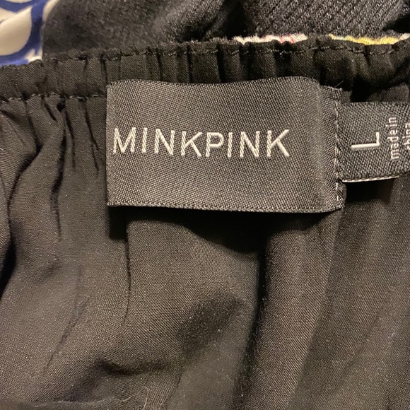 MINKPINK Black Lollie Floral Tie Back V-neck Mini - Picture 9 of 12